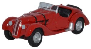 Oxford Diecast 76BM28002 BMW 328 - Red  - 1:76 Scale