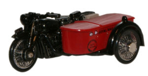 Oxford Diecast 76BSA003 BSA Motorcycle & Sidecar - Royal Mail  - 1:76 Scale