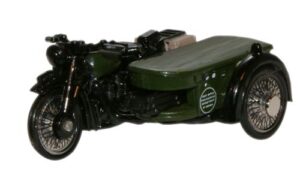 Oxford Diecast 76BSA004 BSA Motorcycle & Sidecar - P O Telephones  - 1:76 Scale