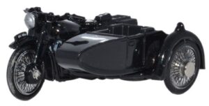 Oxford Diecast 76BSA006 BSA Motorbike & Sidecar - Police  - 1:76 Scale