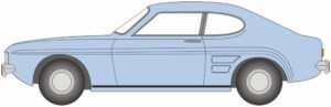 Oxford Diecast 76CP005 Ford Capri Mk1 Light Blue/Nevilles Car (Auf W) - 1:76 Scale