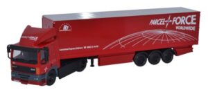 Oxford Diecast 76DAF002 DAF 85 2ax 40ft Box Trailer - Parcelforce  - 1:76 Scale