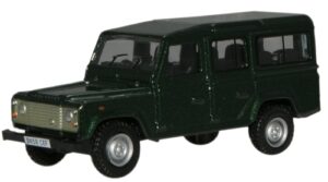 Oxford Diecast 76DEF001 Land Rover Defender 110 SW - Green  - 1:76 Scale