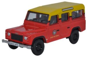 Oxford Diecast 76DEF011 Land Rover Defender SW London Fire Brigade  - 1:76 Scale
