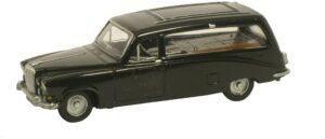Oxford Diecast 76DS002 Daimler DS420 Hearse - Black  - 1:76 Scale