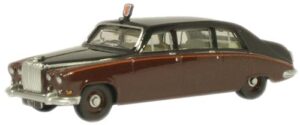 Oxford Diecast 76DS004 Daimler DS420 Limo Claret/Black (Queen Mot  - 1:76 Scale