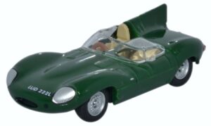Oxford Diecast 76DTYP004 Jaguar D Type - Green  - 1:76 Scale
