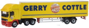 Oxford Diecast 76EC004 ERF EC Box Trailer Gerry Cottles Circus  - 1:76 Scale