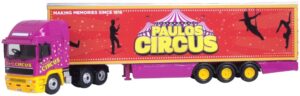 Oxford Diecast 76EC005 Paulos Circus ERF EC Box Trailer  - 1:76 Scale