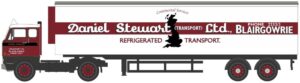 Oxford Diecast 76F88002 Volvo F88 Short Fridge Trailer Daniel Stewart - 1:76 Scale