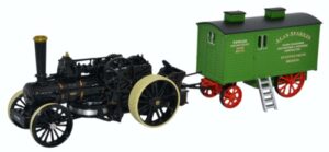 Oxford Diecast 76FBB002 Fowler BB1 Plough Eng 15222 Bristol Rover & Living Wagon Alan Sparkes - 1:76 Scale