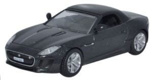 Oxford Diecast 76FTYP004 Jaguar F Type Stratus Grey  - 1:76 Scale