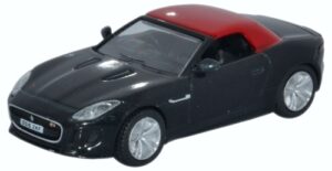 Oxford Diecast 76FTYP007 Jaguar F Type - Ultimate Black  - 1:76 Scale