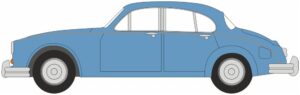 Oxford Diecast 76JAG2008 Jaguar Mk2 Opalescent Silver Blue  - 1:76 Scale