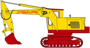 Oxford Diecast 76JCB7002 JCB 7 J C Balls & Sons  - 1:76 Scale