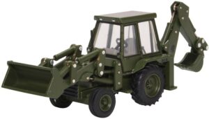 Oxford Diecast 76JCX002 JCB 3CX (1980s) Army  - 1:76 Scale