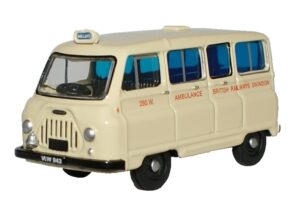 Oxford Diecast 76JM019 Morris J2 Ambulance - British Railways  - 1:76 Scale