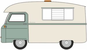 Oxford Diecast 76JM025 Morris J2 Paralanian1963 Sage Green/Pale Ivory - 1:76 Scale