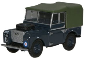 Oxford Diecast 76LAN180004 Land Rover S1 80" Canvas - RAF  - 1:76 Scale
