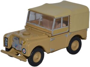 Oxford Diecast 76LAN180008 Land Rover S1 80" Canvas sand - 34th Light  - 1:76 Scale