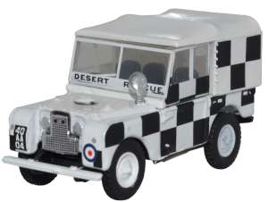 Oxford Diecast 76LAN180009 Land Rover Series I 80 Canvas RAF Tripoli Desert Rescue Team - 1:76 Scale