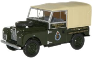 Oxford Diecast 76LAN188008 Land Rover Series I 80" Civil Defence Corp  - 1:76 Scale