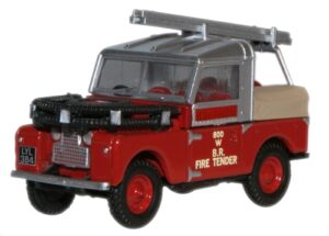 Oxford Diecast 76LAN188015 Land Rover 88" British Rail Fire Tender  - 1:76 Scale