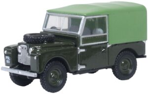 Oxford Diecast 76LAN188024 Land Rover Series I 88' Canvas (Rails) Bronze Green (Plimsoll) - 1:76 Scale