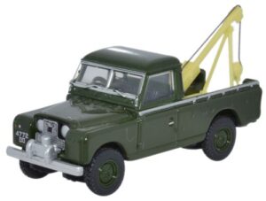 Oxford Diecast 76LAN2009 Land Rover S2 Tow Truck - Bronze Green  - 1:76 Scale