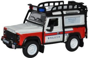 Oxford Diecast 76LRDF011 Land Rover Defender 90 Station Wagon Hong Kong Bomb Disposal - 1:76 Scale