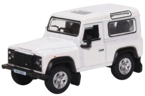 Oxford Diecast 76LRDF012 Land Rover Defender 90 Station Wagon White  - 1:76 Scale