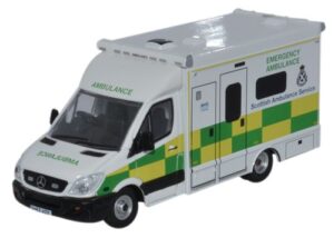 Oxford Diecast 76MA004 Mercedes Ambulance - Scottish Amb Set  - 1:76 Scale