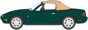 Oxford Diecast 76MAZ002 Mazda MX5 Mk1 (Soft Top) British Racing Green - 1:76 Scale