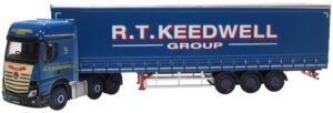 Oxford Diecast 76MB011 Mercedes Actros GSC Curtainside R T Keedwell - 1:76 Scale