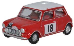 Oxford Diecast 76MCS001 Mini Cooper S MKII 1968 Monte Carlo Rally  - 1:76 Scale