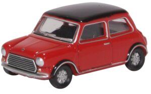 Oxford Diecast 76MCS003 Mini Cooper MkII Tartan Red/Black  - 1:76 Scale