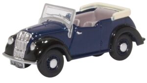 Oxford Diecast 76ME006 Morris Eight E Series Tourer Dark Blue  - 1:76 Scale