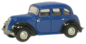Oxford Diecast 76MES001 Morris Eight E Series - Saloon Blue  - 1:76 Scale