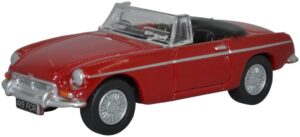 Oxford Diecast 76MGB001 MGB - Tartan Red  - 1:76 Scale