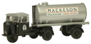 Oxford Diecast 76MH013 Mechanical Horse Tank Trailer - Mackeson  - 1:76 Scale