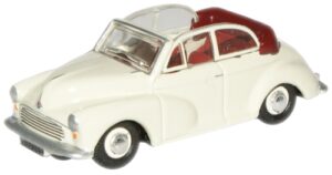 Oxford Diecast 76MMC005 Morris Minor Conv - O.E.White/Red  - 1:76 Scale