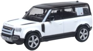 Oxford Diecast 76ND110X003 New Defender 110X Fuji White  - 1:76 Scale