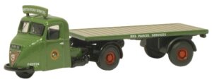 Oxford Diecast 76RAB005 Scammell Scarab F/Bed Trailer - BRS Parcel  - 1:76 Scale