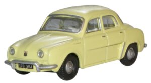 Oxford Diecast 76RD002 Renault Dauphine - Yellow  - 1:76 Scale