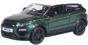 Oxford Diecast 76RRE003 Range Rover Evoque Coupe (Facelift) Aintree Green - 1:76 Scale