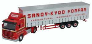 Oxford Diecast 76S143004 Scania 143 Short Curtainside Sandy Kydd  - 1:76 Scale