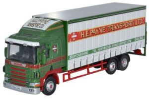 Oxford Diecast 76S94002 Scania 94D Curtainside - H E Payne  - 1:76 Scale