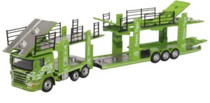 Oxford Diecast 76SCT004 Scania Car Transporter Green Tiger  - 1:76 Scale