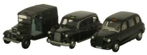 Oxford Diecast 76SET09 3pc Set - Taxi  - 1:76 Scale