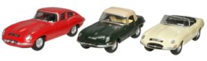 Oxford Diecast 76SET13 Jaguar E Type Triple Set  - 1:76 Scale